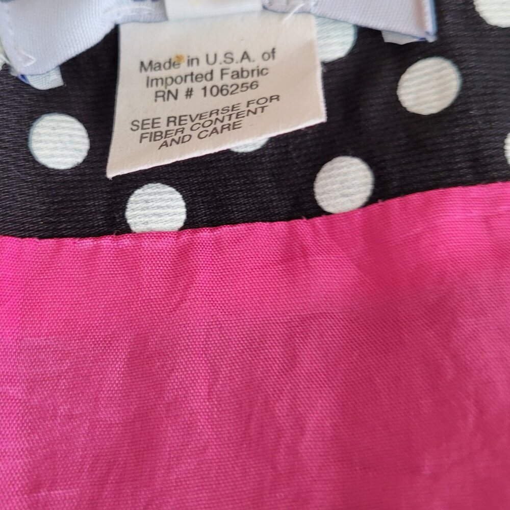 Y2K Acorn brand black and white polka dot cotton skirt with pink details - Picture 6 of 7